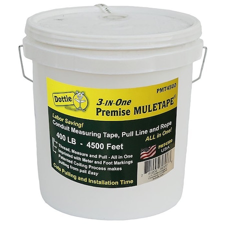 Dottie L.H. Dottie 1/4'' x 4500' 3-in-1 Pull Line Measuring Tape PMT4500